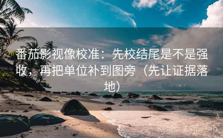 番茄影视像校准：先校结尾是不是强收，再把单位补到图旁（先让证据落地）
