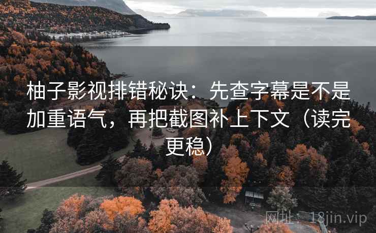 柚子影视排错秘诀:先查字幕是不是加重语气,再把截图补上下文(读完更稳) 柚子影视排错秘诀:先查字幕是不是加重语气,再把截图补上下文(读完更稳)